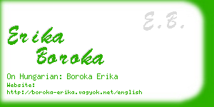 erika boroka business card